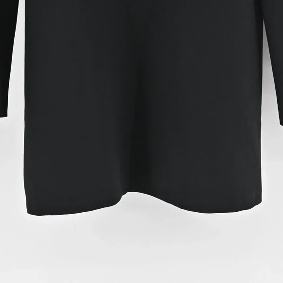 ZARA Studded Dress Size M Black Long Sleeve Shoulder Detail Mini Elevated Chic - Picture 10 of 12